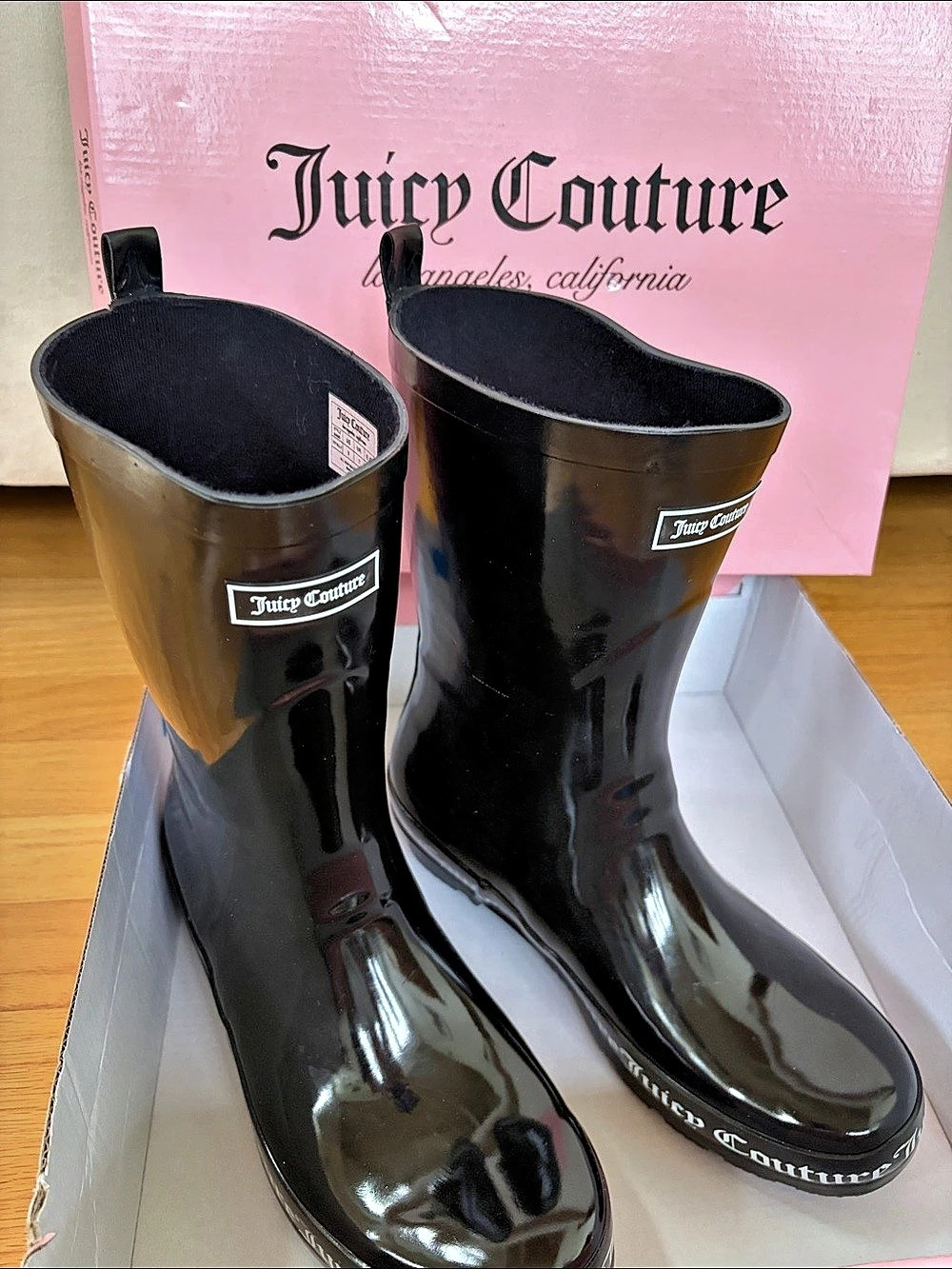 Juicy Couture Totally Logo Rainboot Black US 9